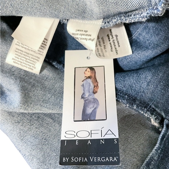Sofia Vergara Blue Denim Tank Top with Buttons and Tie Front Size Small NWT - Picture 4 of 4